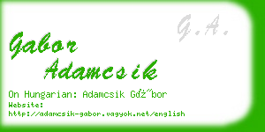 gabor adamcsik business card